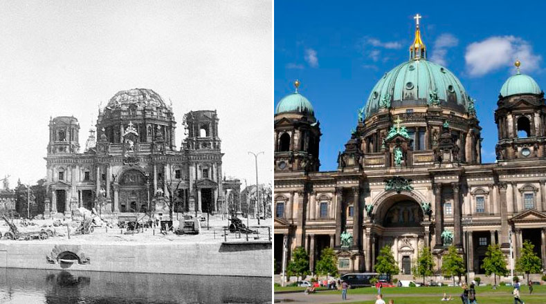 La catedral de Berlín es de la Iglesia Evangélica, construida antes del paso de la II Guerra Mundial y reestructurada años después. Actualmente es uno de los destinos turísticos más visitados.