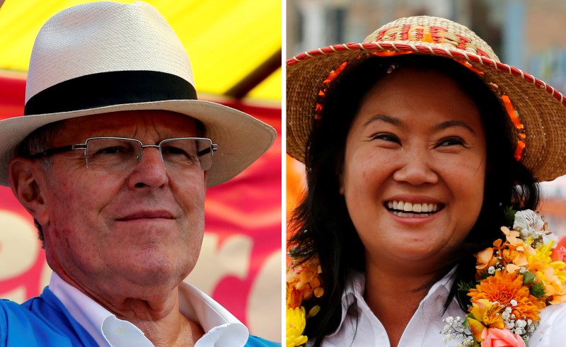 Fujimori y Kuczynski fueron los dos candidatos más votados en la primera ronda del  10 de abril, con un 39,85 por ciento y un 21,01 por ciento de los votos, respectivamente.