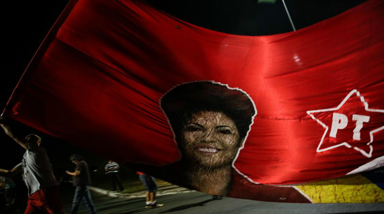 La manifestación fue convocada por el Partido de los Trabajadores de Brasil y el Frente Popular de Brasil (FPV).