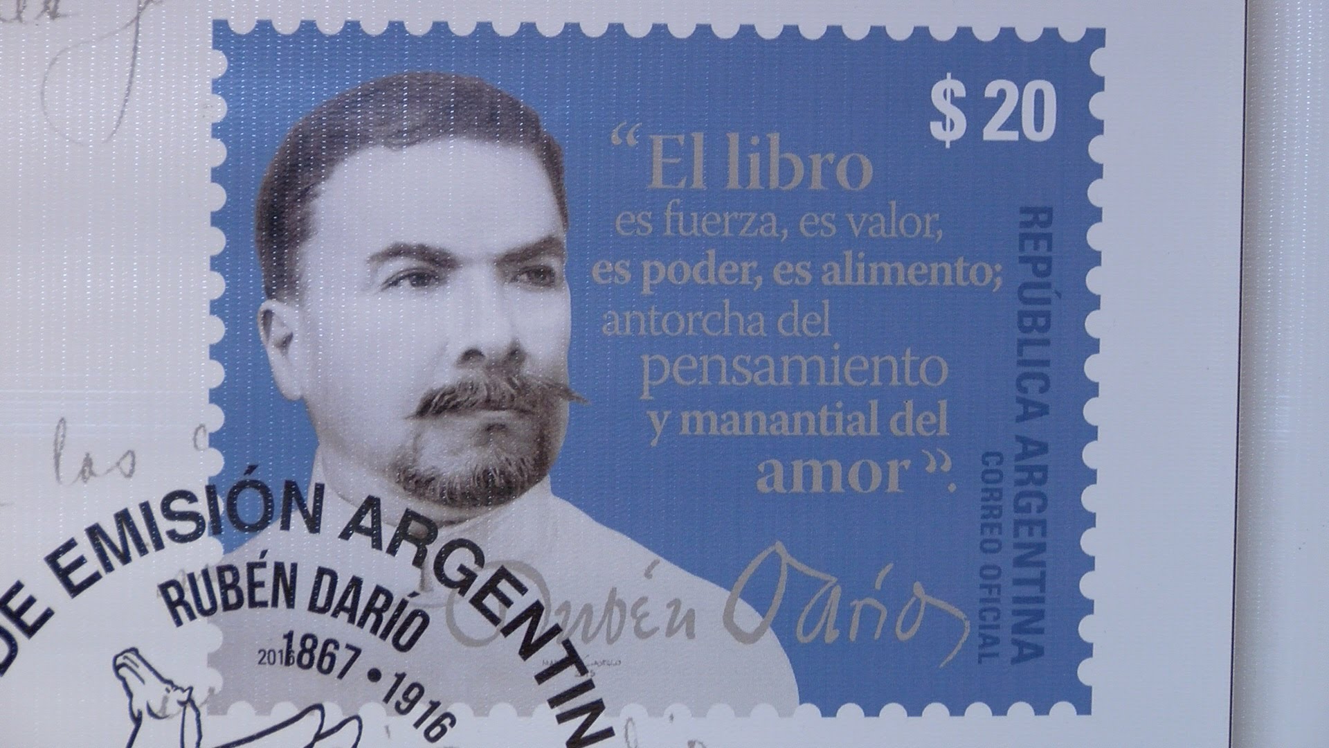 A 100 años de la muerte del poeta nicaragüense, se presentará un sello especial para conmemorar su pasión por las letras y su trabajo en esa oficina.