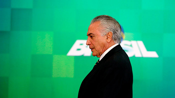 La impopularidad del presidente interino de Brasil crece por día y el 70 por ciento de los brasileños lo rechaza.