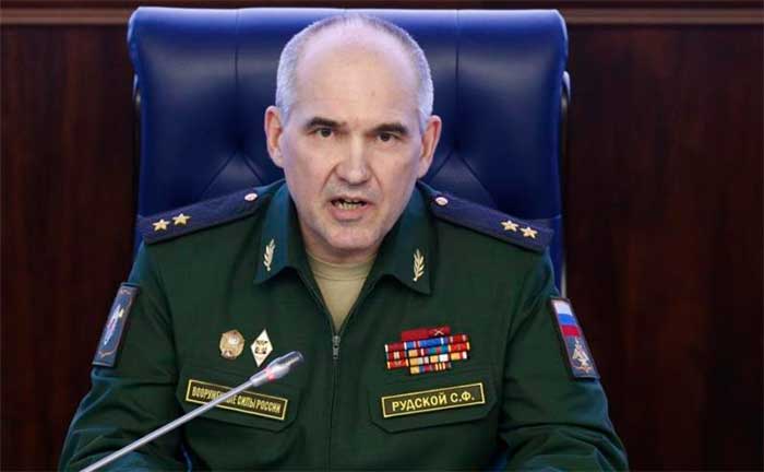 Teniente general Serguei Rudskoi,  jefe de la Dirección General de Operaciones del Estado Mayor ruso.