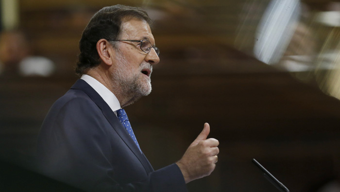 Rajoy se presentó a la investidura con el apoyo de Ciudadanos y Coalición Canaria.