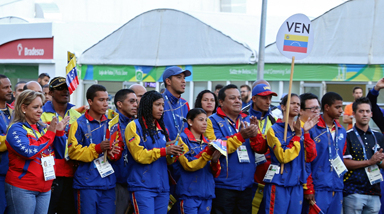Parte de la delegación venezolana paralímpica de Río 2016