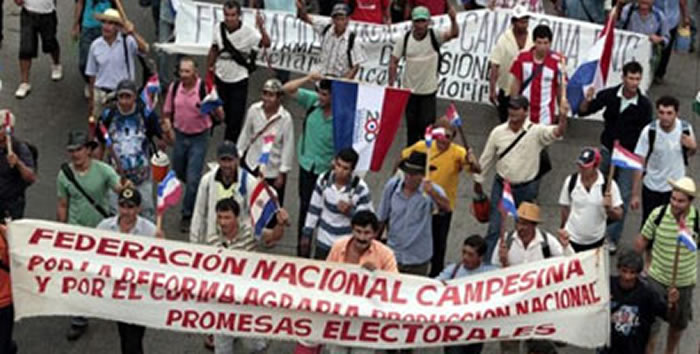 Campesinos paraguayos retoman protestas.
