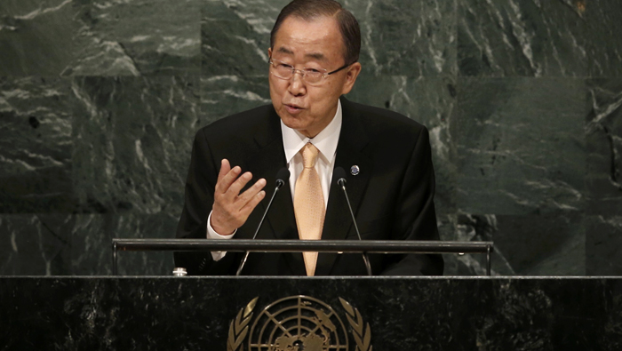 Ki- moon dirigió un duro discurso a los representantes de los países congregados en la 71° Asamblea General de la ONU.