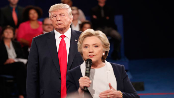 Si gana la presidencia Trump metería presa a Clinton, así dijo en el segundo debate presidencial, el 09 de octubre.