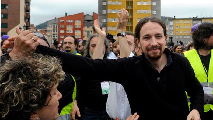 El líder de Podemos, Pablo Iglesias, espera que Aznar se retracte de sus palabras difamatorias