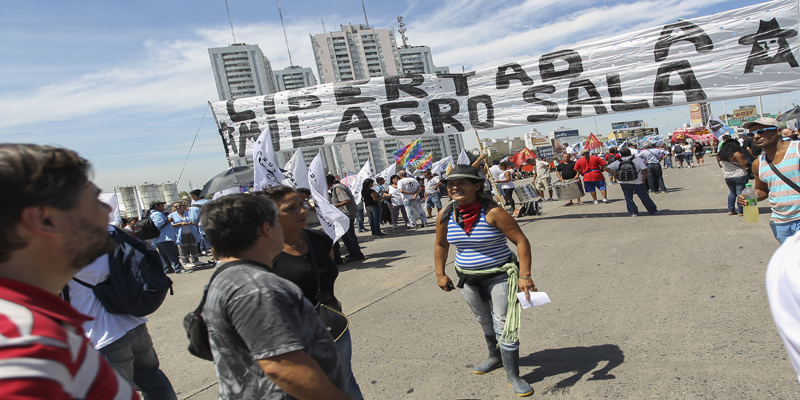 Múltiples protestas se han realizado en Argentina para exigir la liberación de Milagro Sala.