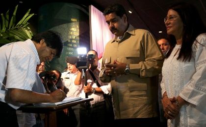 Nicolás Maduro y Evo Morales participaron en los actos en honor a Fidel Castro
