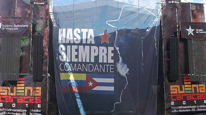 El Festival Suena Caracas comenzó con un homenaje al líder de la Revolución Cubana Fidel Castro.