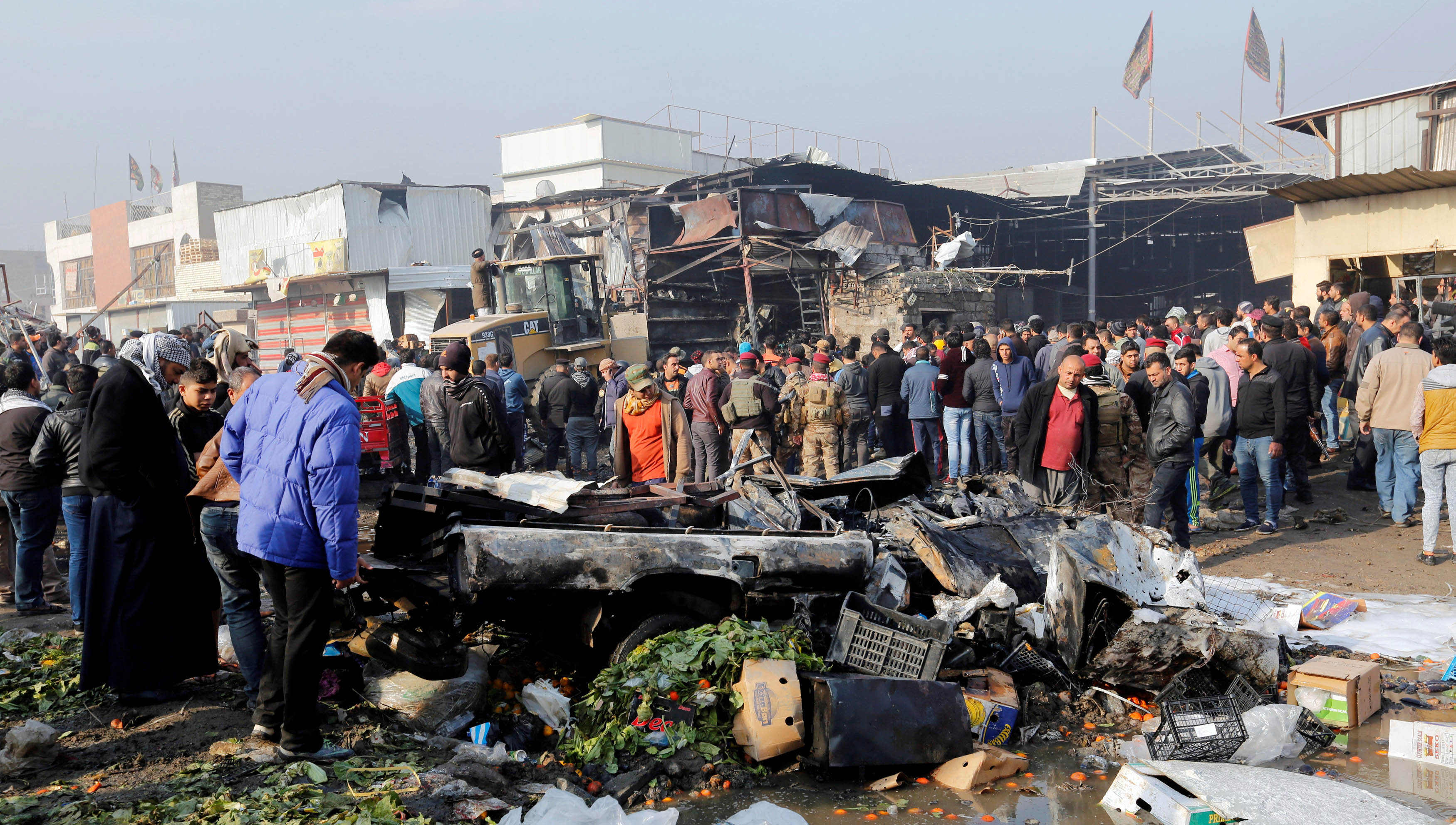 La explosión se produjo en un mercado de verduras de Jamila.
