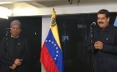 El secretario general de la OPEP, Mohammad Sanusi Barkindo, se reunió en Caracas con el presidente de Venezuela, Nicolás Maduro.