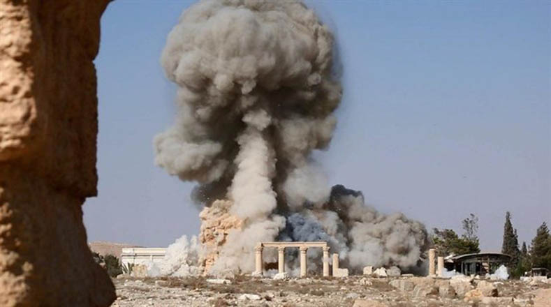 En 2015 Daesh divulgó la explosión que hizo saltar por los aires la estructura del Templo de Baalshamin.