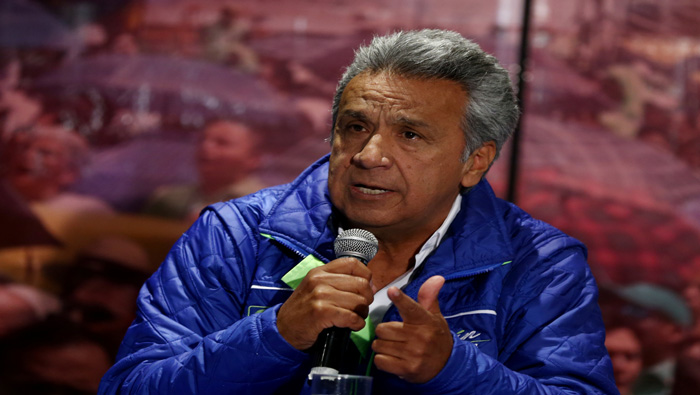El candidato por Alianza PAIS, Lenín Moreno, fue el vencedor en la primera vuelta.