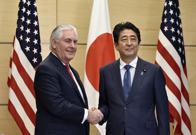 Rex Tillerson dio estas declaraciones desde Tokio, donde sostendrá discusiones con líderes de Asia oriental y el Pacífico.