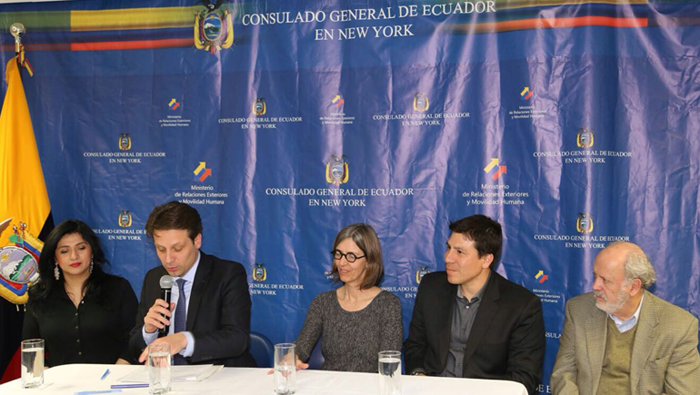 La declaración fue firmada este viernes en el Consulado de Ecuador en Nueva York.
