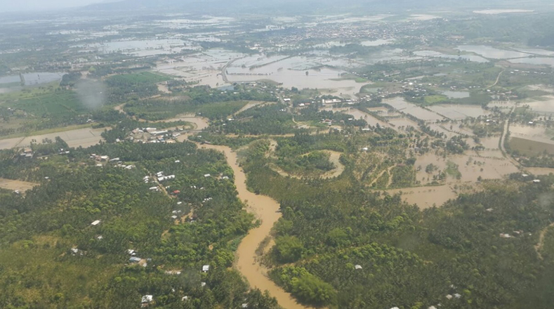 Vista aérea de Manabí tras las lluvias.