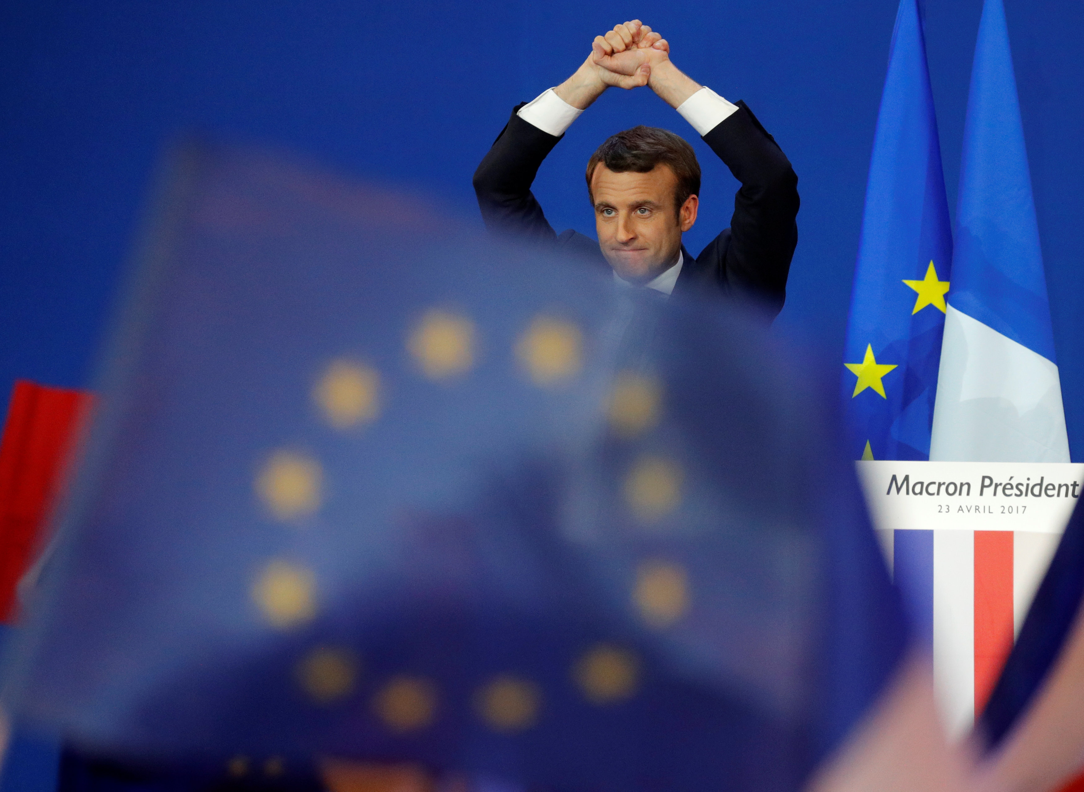 Macron, exministro de Economía de Hollande, ha hecho campaña con un programa abiertamente proeuropeo y liberal.