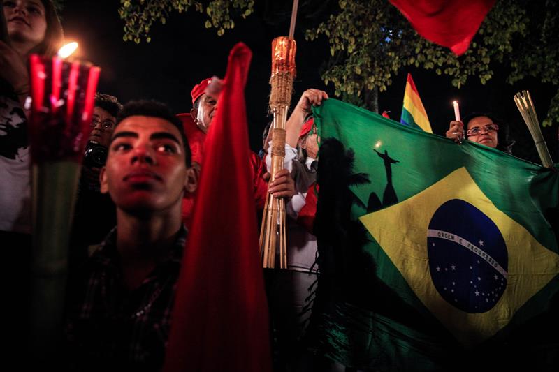 Campamento de la Democracia en Brasil acompaña a expresidente Lula da Silva