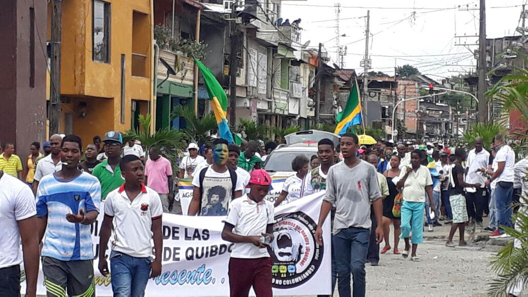 Alrededor de unas 70.000 personas se unieron a las marchas del miércoles en Chocó para exigir al Gobierno de Juan Manuel Santos responder a sus demandas.