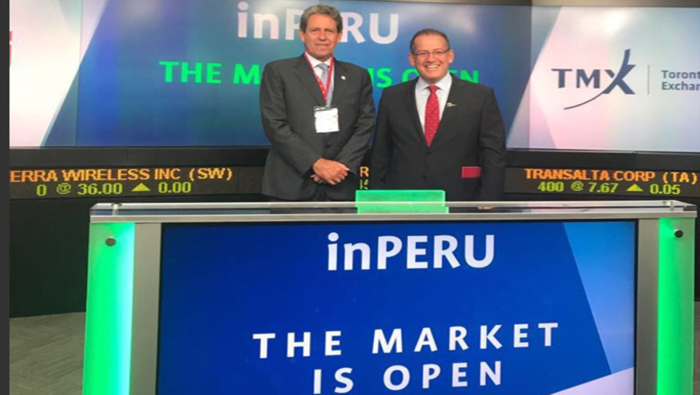 El ministro de economía de Perú acudió a la Bolsa de Valores en Toronto, con la intención de buscar inversores extranjeros.