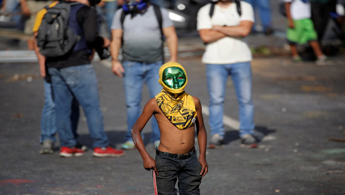 En las manifestaciones de oposición se ha observado a una gran cantidad de niños venezolanos.