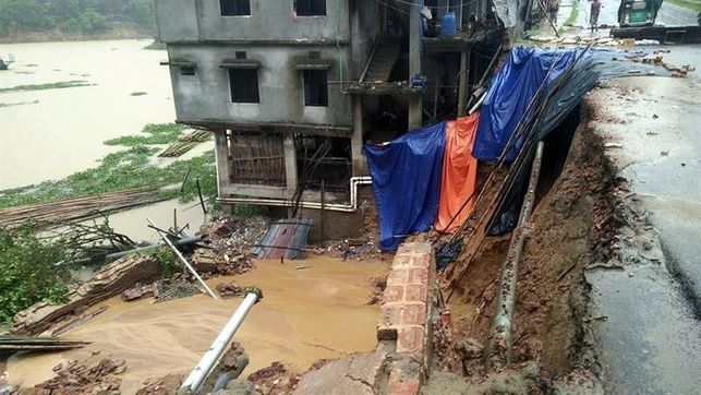 Bangladés sufre los efectos de la temporada de monzones.