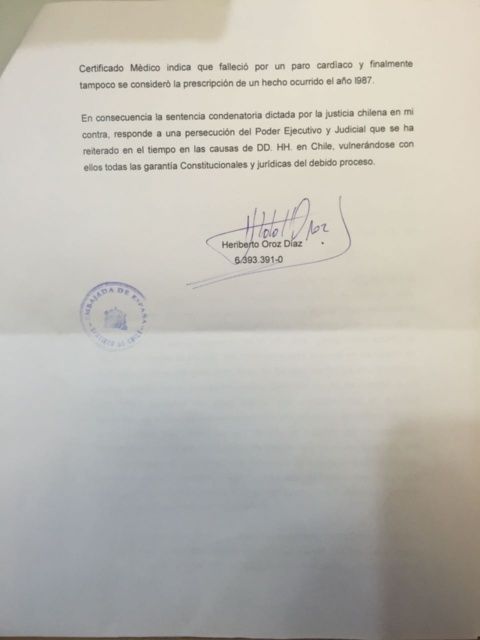 Exagente de dictadura chilena pide asilo a España y es detenido | Noticias  | teleSUR