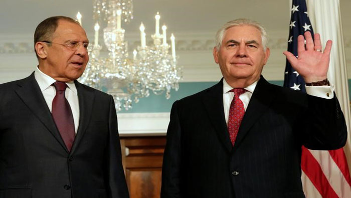 Tillerson (d) y Lavrov se han reunido varias veces, entre ellas el pasado 10 de mayo en Washington.