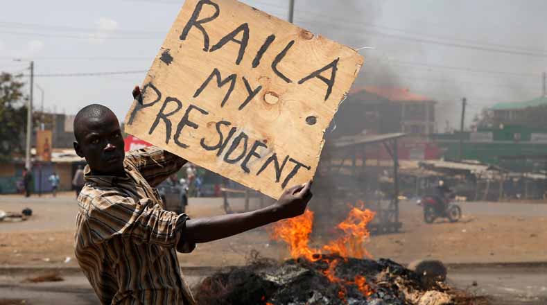 Protestas en Kenia tras resultado de elecciones