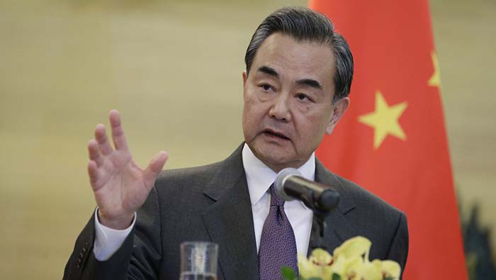 El ministro de Exteriores chino Wang Yi exhortó a las partes involucradas a 