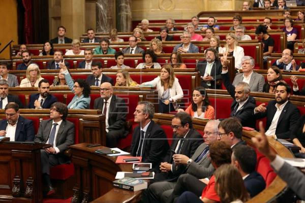 La Cámara puede aprobar este miércoles las dos leyes de ruptura con España: la de Referendo y la de Transitoriedad jurídica.