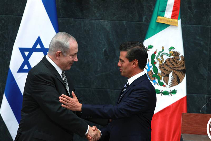 La visita de Netanyahu provocó reacciones de repudio entre los simpatizantes del pueblo palestino residentes en México.