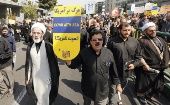Miles de iraníes salieron a las calles para denunciar la retórica antiiraní del presidente estadounidense.