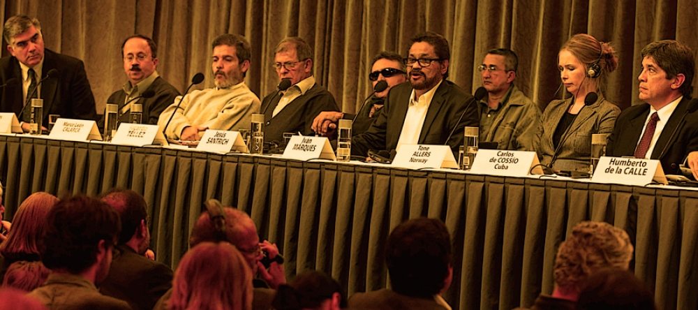 Delegados de las FARC asistieron a la instalación de la mesa de diálogo en Oslo.