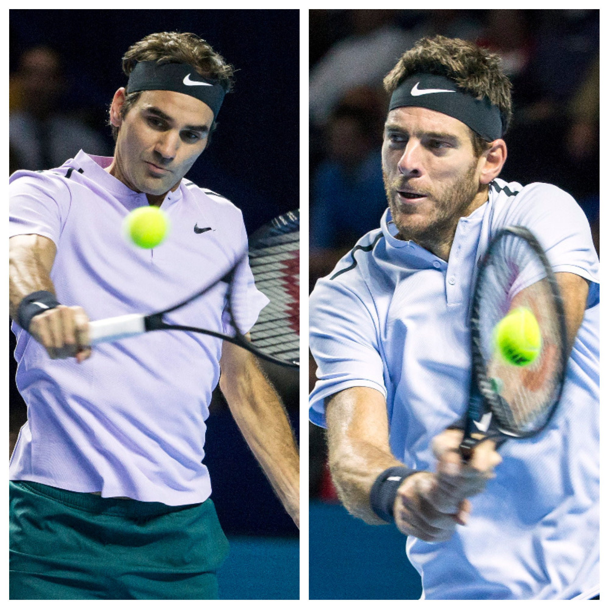 Será la tercera vez que ambos definan el título en la ciudad natal de Federer (i).