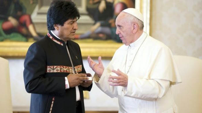 El mandatario boliviano sostuvo su primer encuentro con el sumo pontífice en 2013.