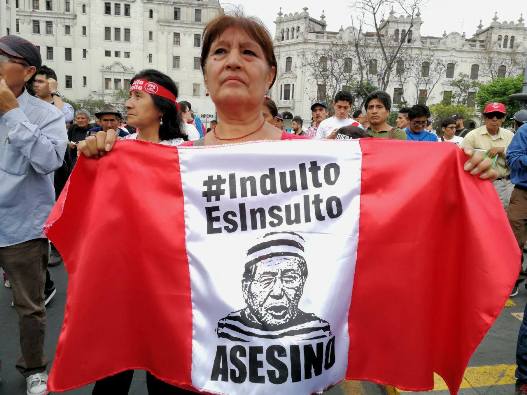 Marchan en Perú contra indulto otorgado a Fujimori