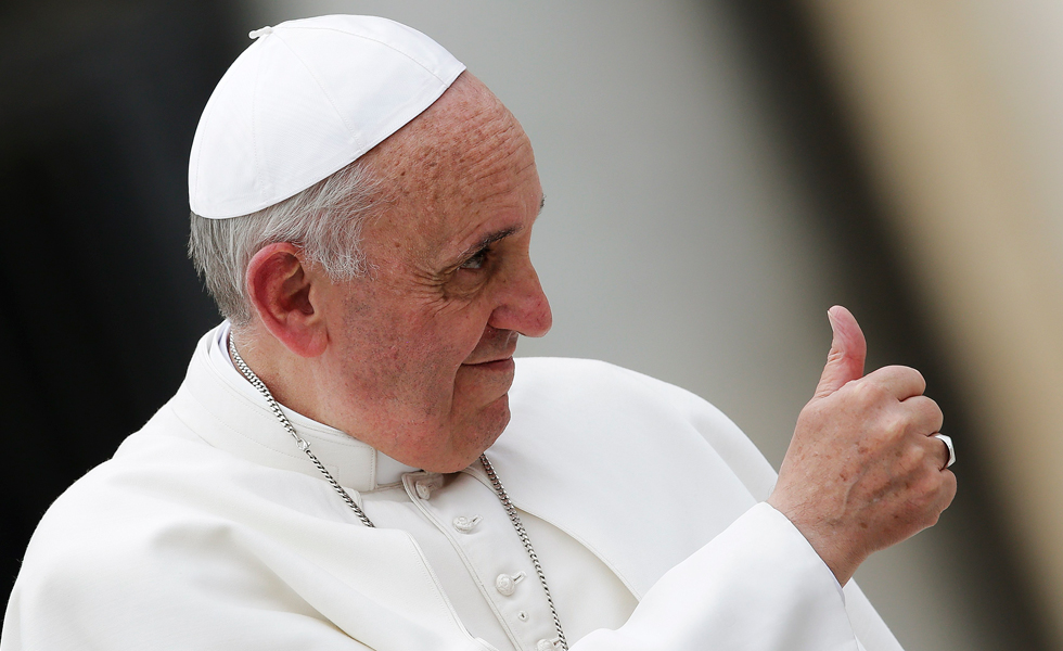 El pontífice aseguró que Dios quiere que la iglesia sea vista como la Virgen, una 