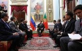 El presidente Nicolás Maduro sostuvo este martes un encuentro con el canciller de Portugal. 
