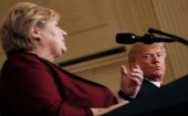 Trump, quien se reunió con la primera ministra noruega (i), dijo que prefiere recibir ciudadanos de esa nación europea antes que de "países de mierda".