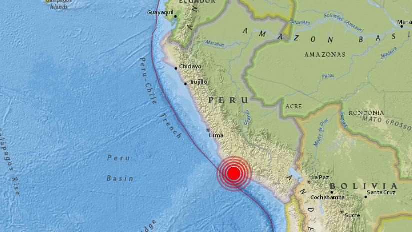 El temblor podría generar olas de 0,3 a un metro por sobre el nivel del mar en costas peruanas y, posiblemente, chilenas.