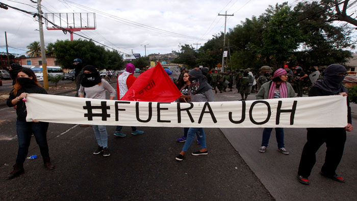 Las manifestaciones son mayormente en contra del mandatario hondureño.