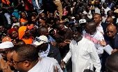 La policía intentó impedir la concentración opositora, pero luego permitió a los miles de partidarios de NASA instalarse en Uhuru Park.