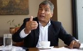 Correa ofreció declaraciones vía telefónica a una emisora en Ecuador.