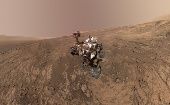 Un "autorretrato" del rover Curiosity Mars de la NASA, en el Planeta Marte. 