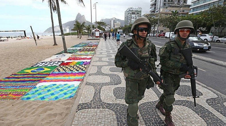 Los militares estarán desplegados en las principales playas y calles en todas las modalidades de patrullaje.