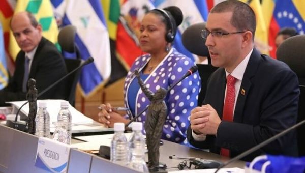Jorge Arreaza at the XXIII Ordinary Meeting of the Council of Ministers of the Association of Caribbean States.