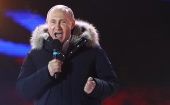 Putin celebró su nuevo triunfo electoral junto a miles de sus seguidores.